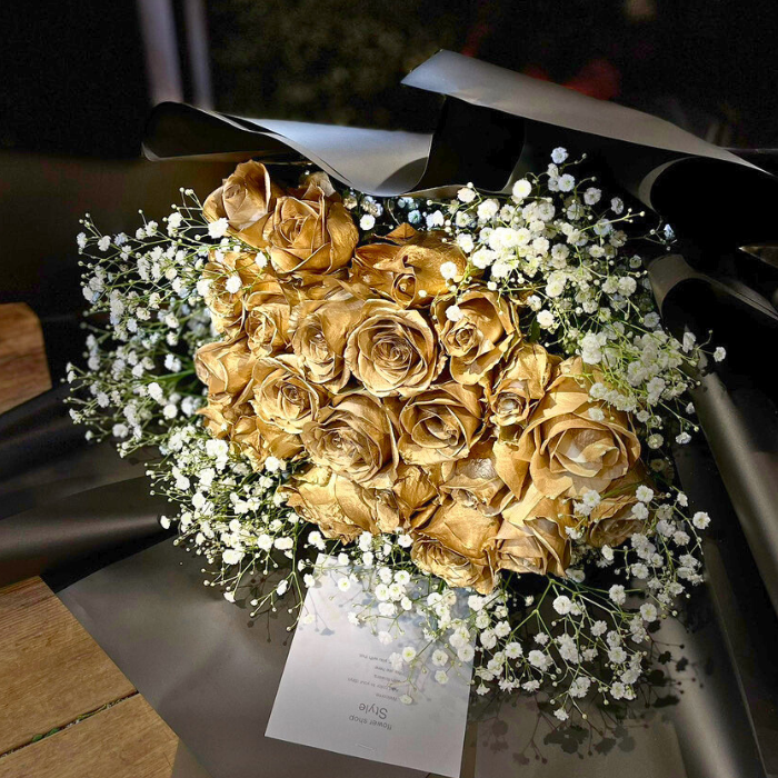 ゴールドフラワーの花束